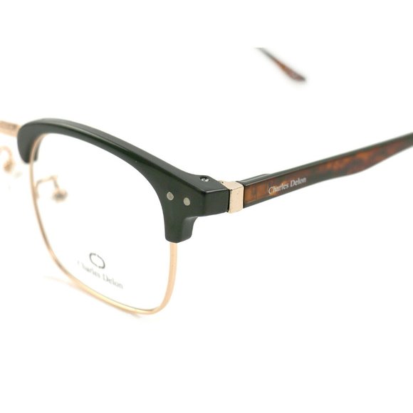 Charles Delon Square Men Brown Plastic Frame - Picture 6 of 8
